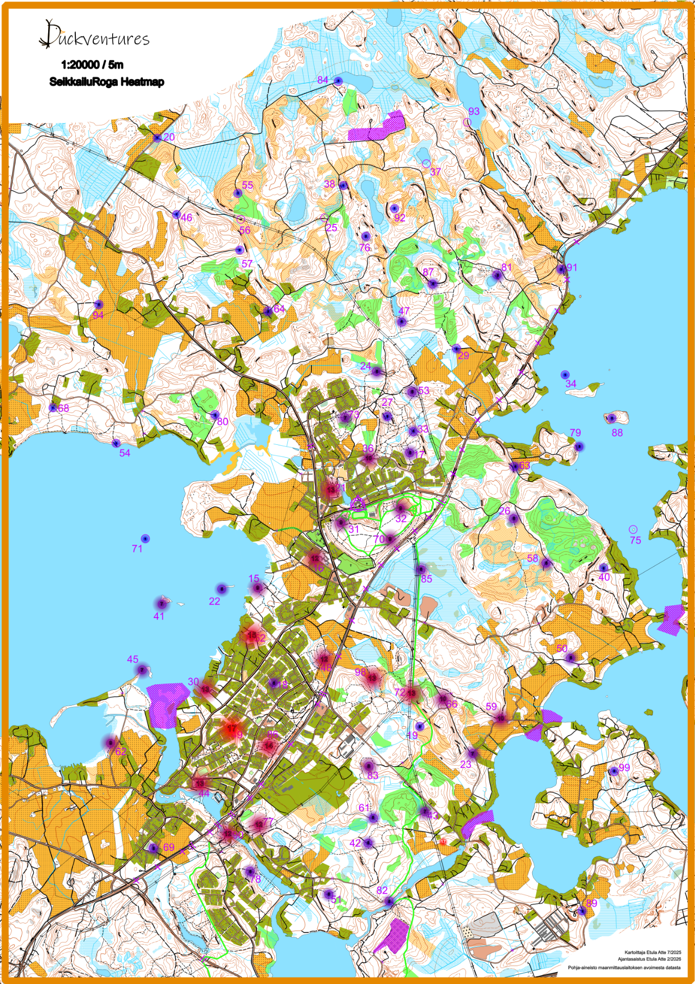 SeikkailuRoga Heatmap 3h ja 6h